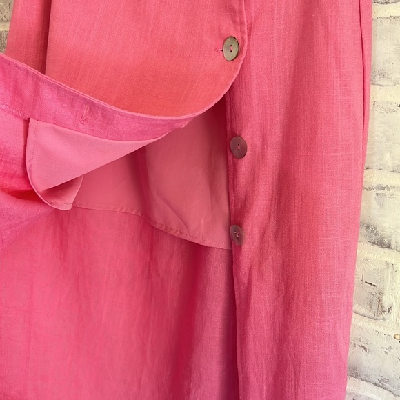 Miami Women’s Linen Blend Midi Skirt Side Button Lined Beach Coastal Size Small - Picture 7 of 10